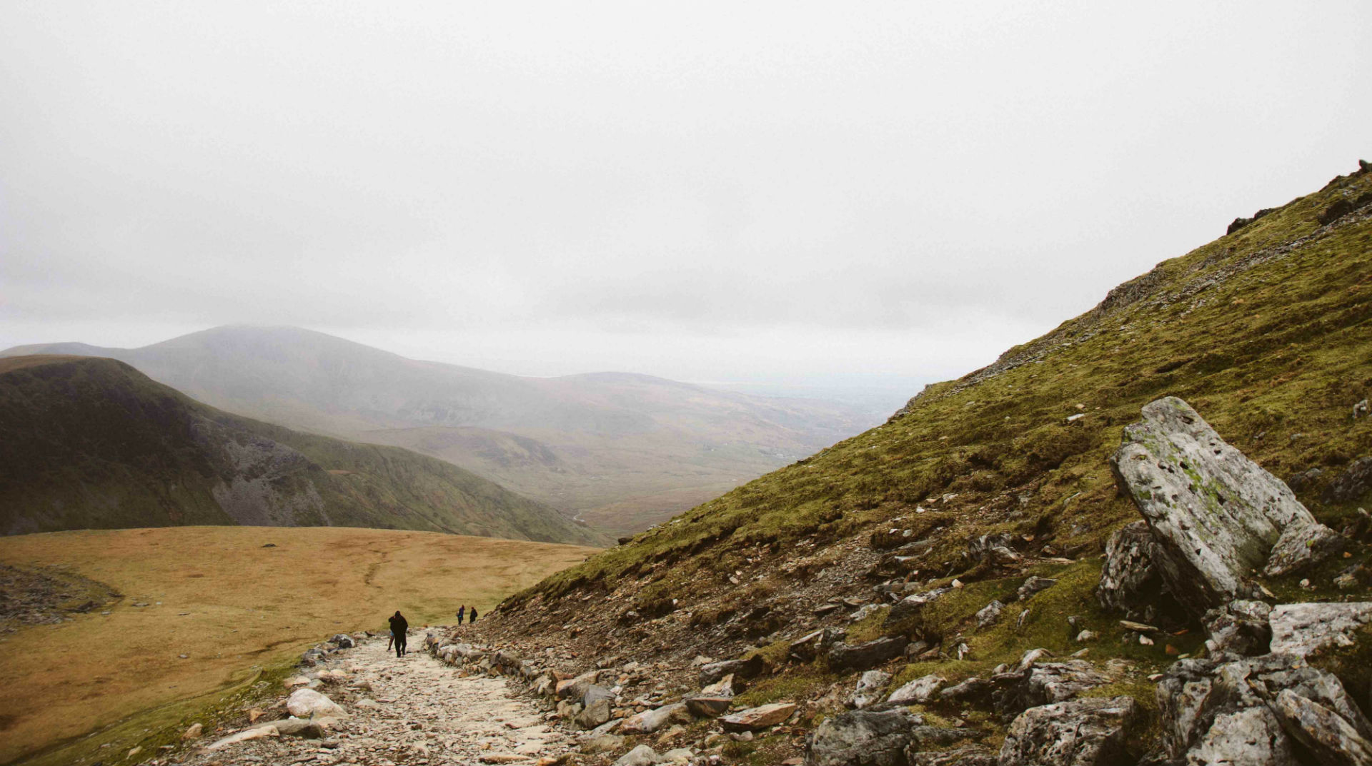 rocky path through baron hilly countryside