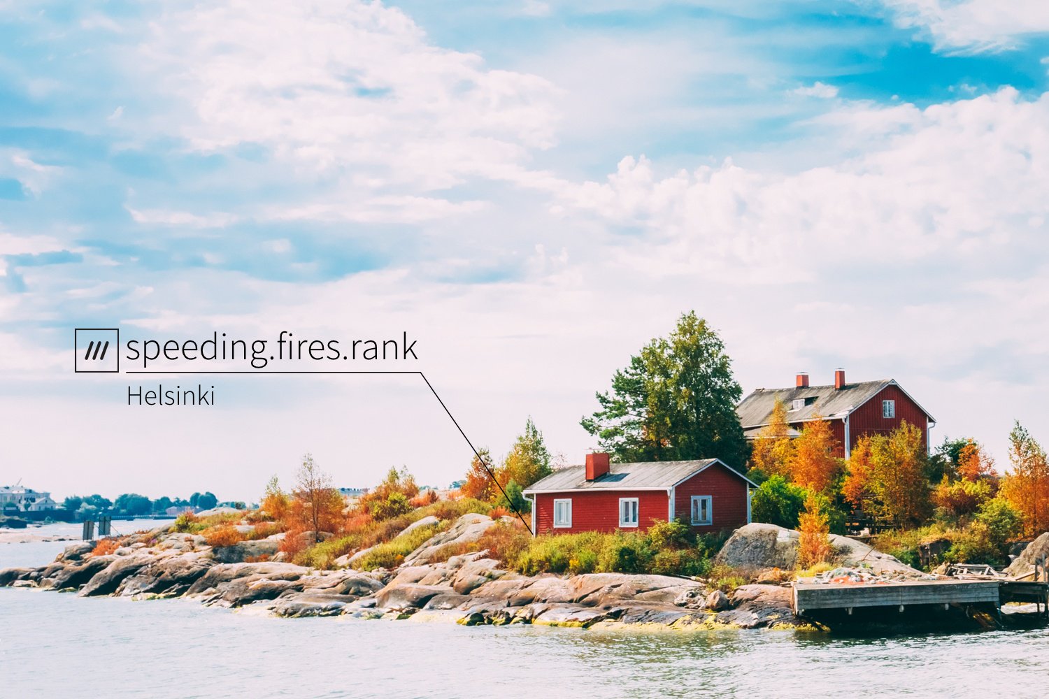 small houses next to waters edge at 3 word address speeding.fires.rank