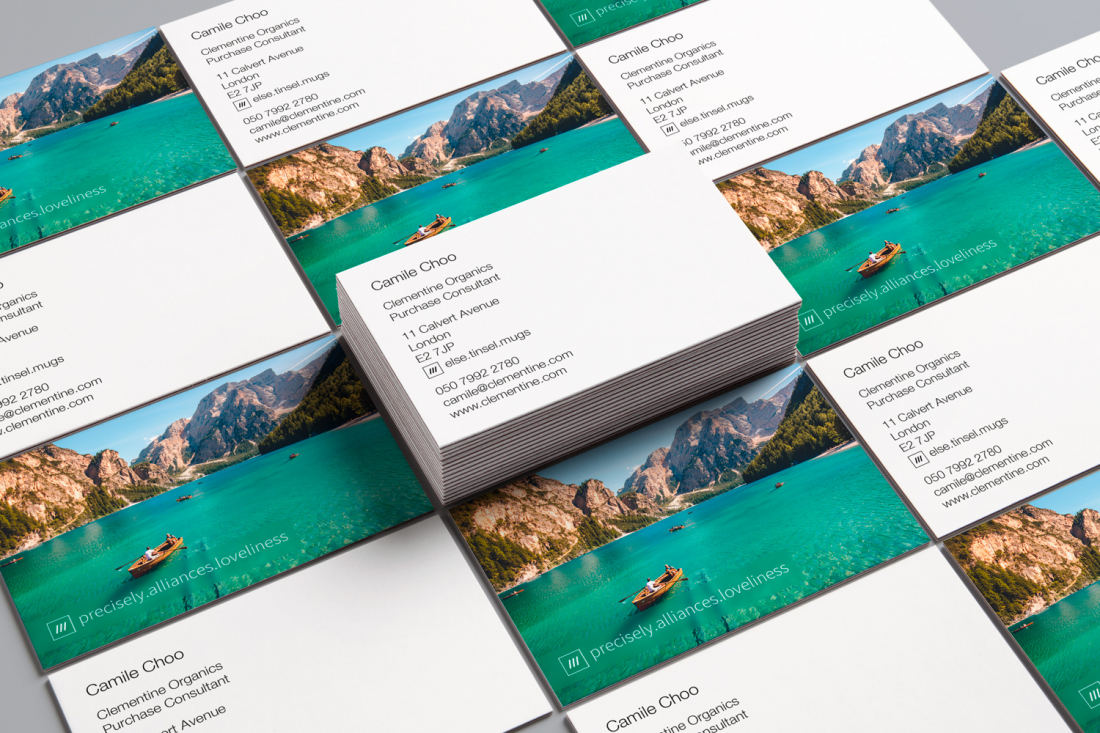 personalised business cards with a what 3 words address  