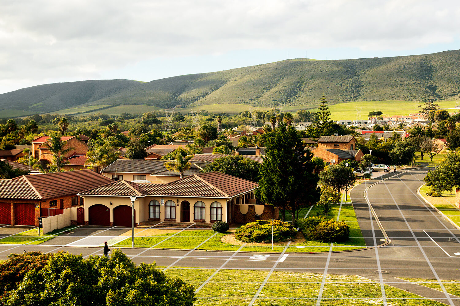 suburban area with grids across the area