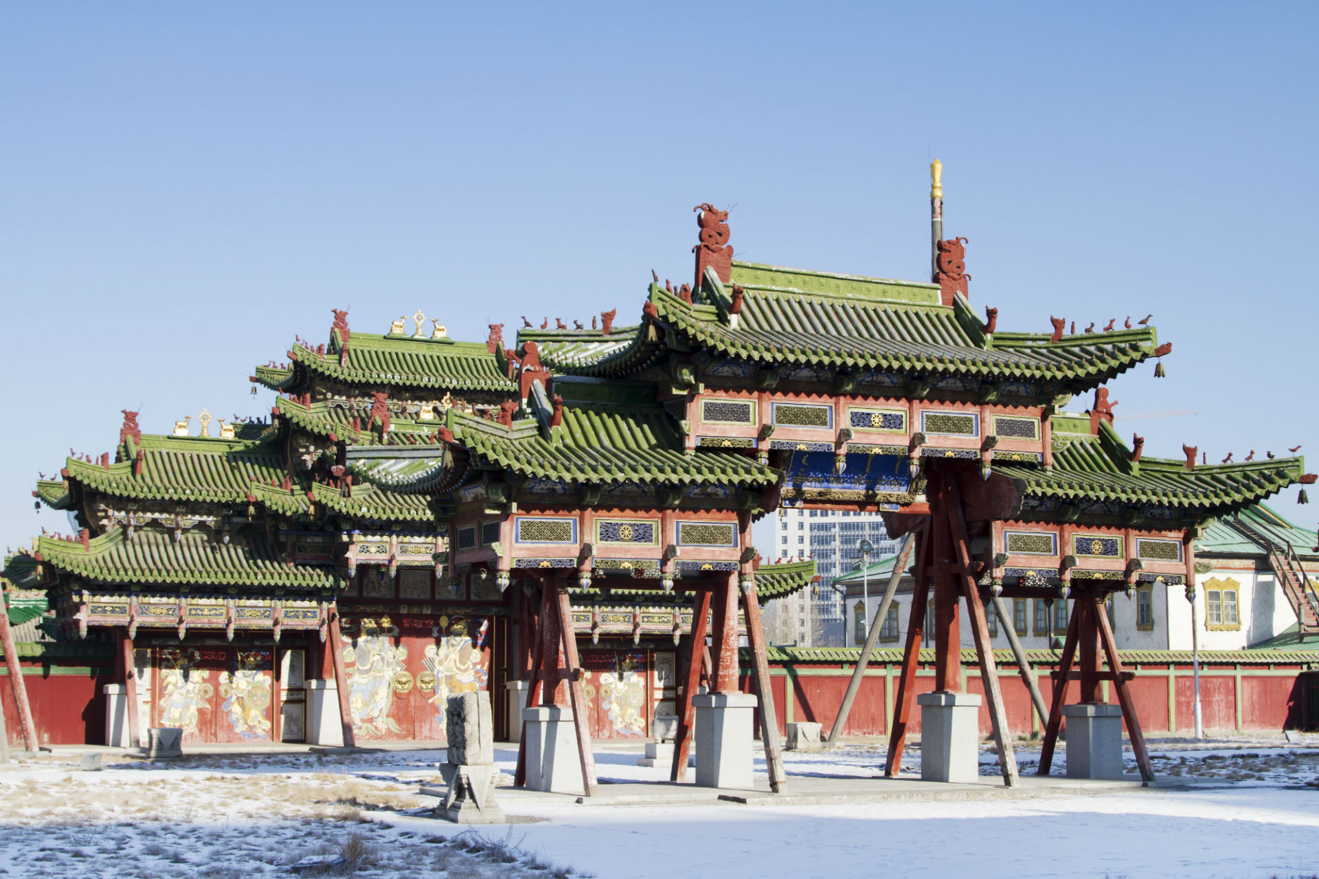 colourful Mongolian temple