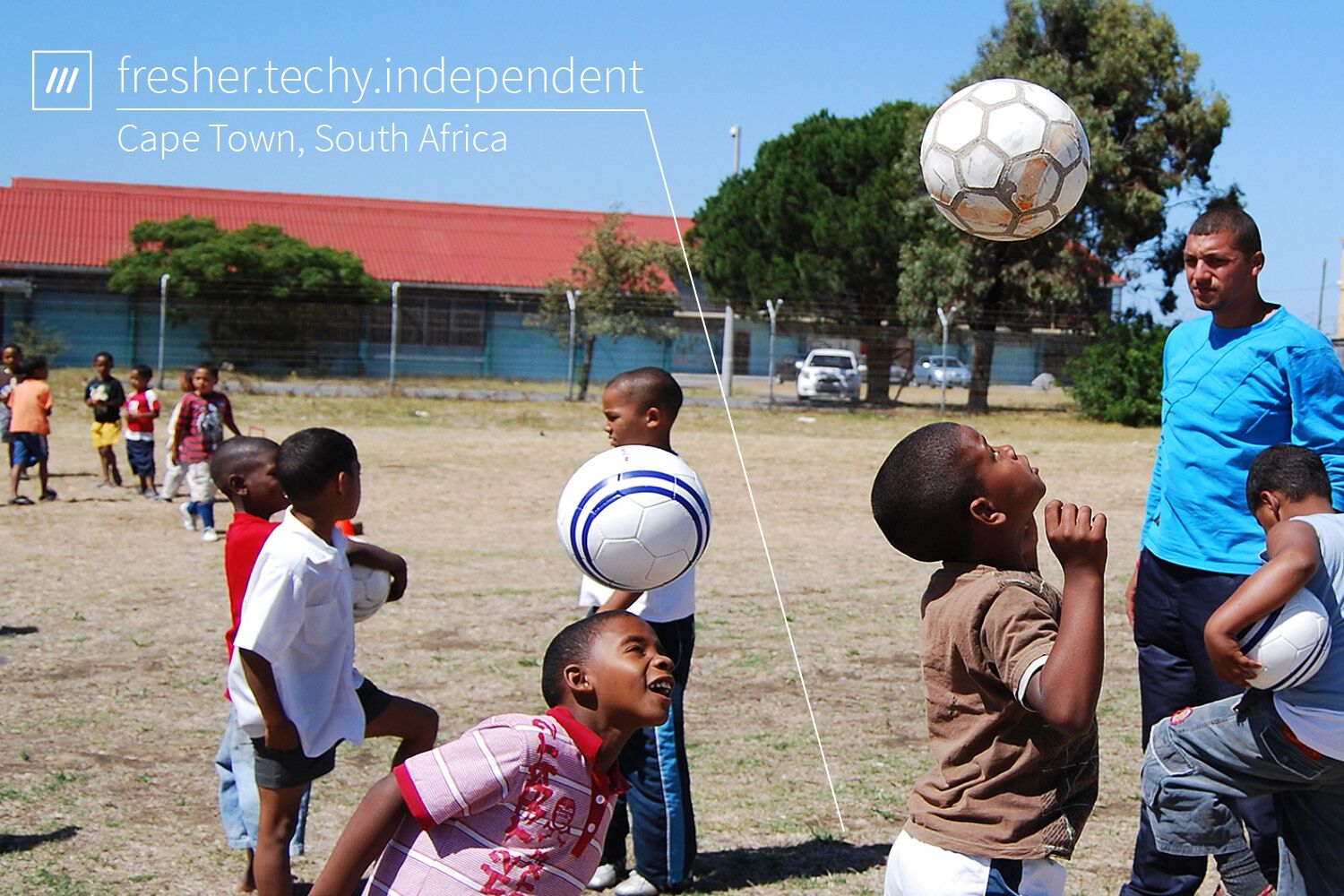 kids playing with football at 3 word address fresher.techy.independent