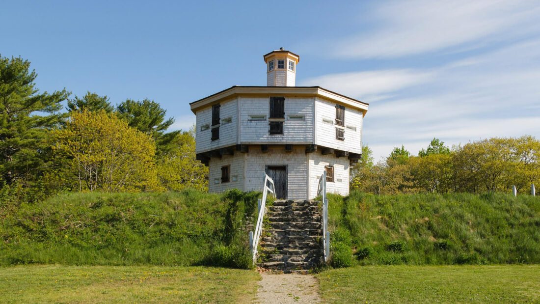 historic site and building on a sunny day  