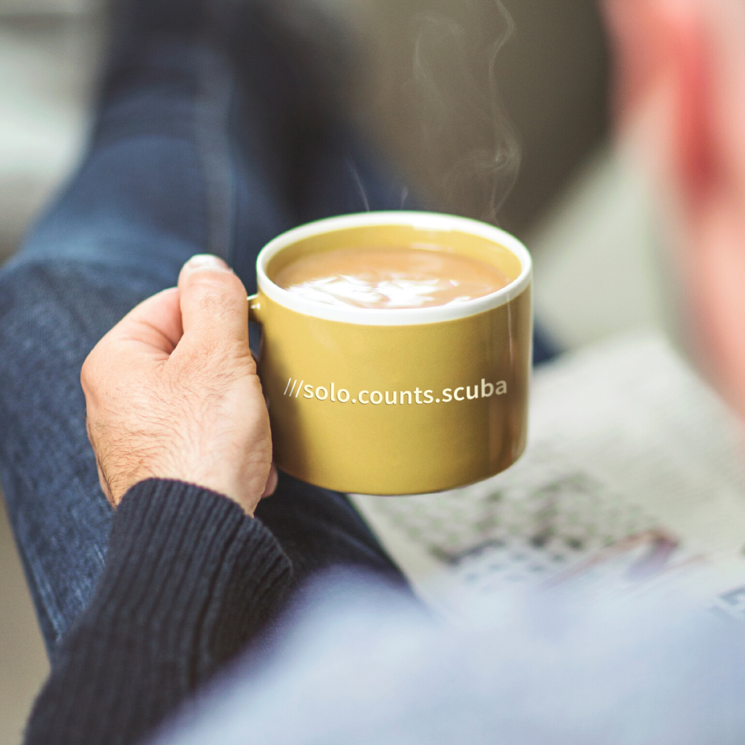 Personalised mug with a what 3 words address printed on