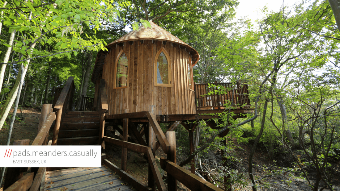 Wooden house in forest at 3 word address Pads.Meanders.Casually