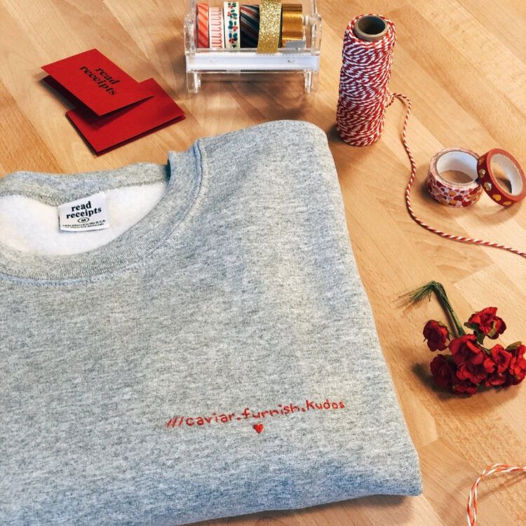 custom embroidered jumper