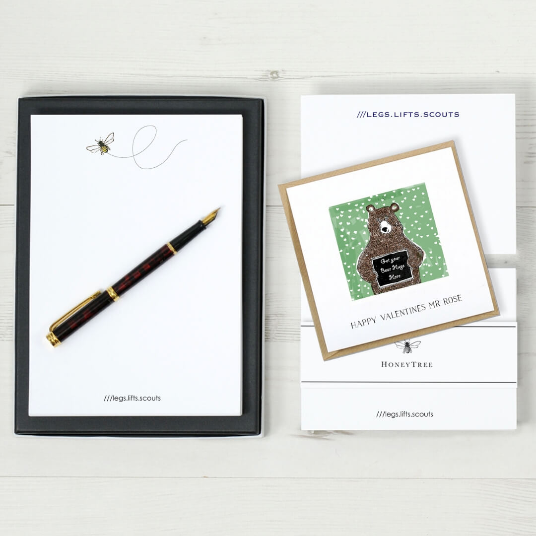 Personalised greeting card by Honey Tree Publishing with a what 3 words 