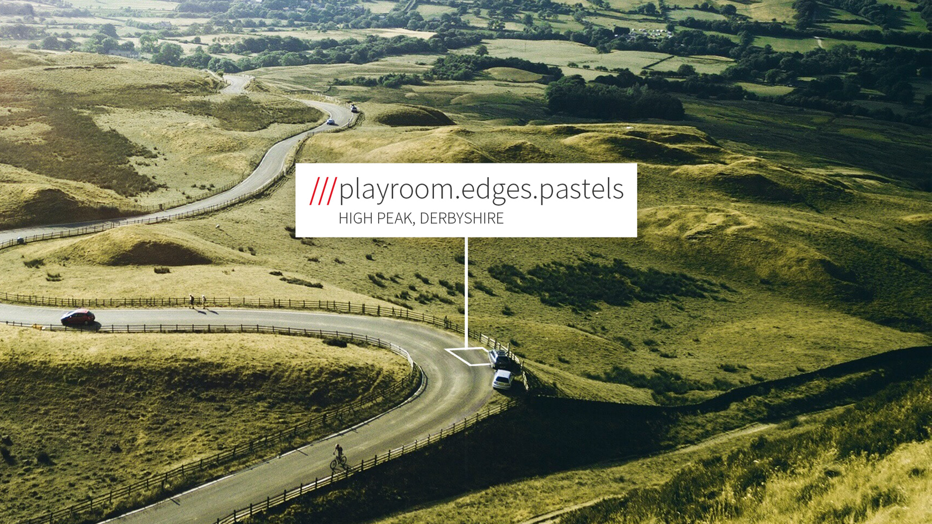 Derbyshire countryside at 3 word address playroom.edges.pastels