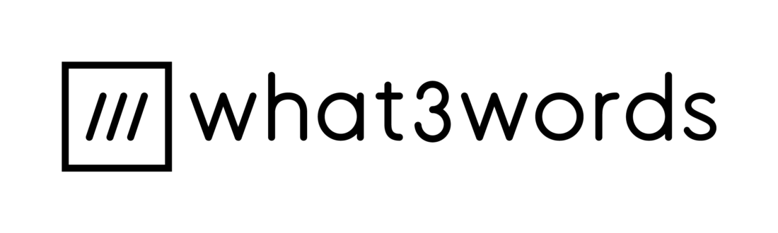 black what3words logo