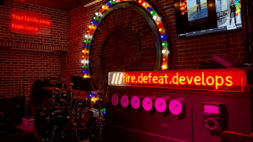 personalised neon sign what a what 3 word address