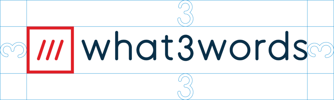what3words logo with safe space
