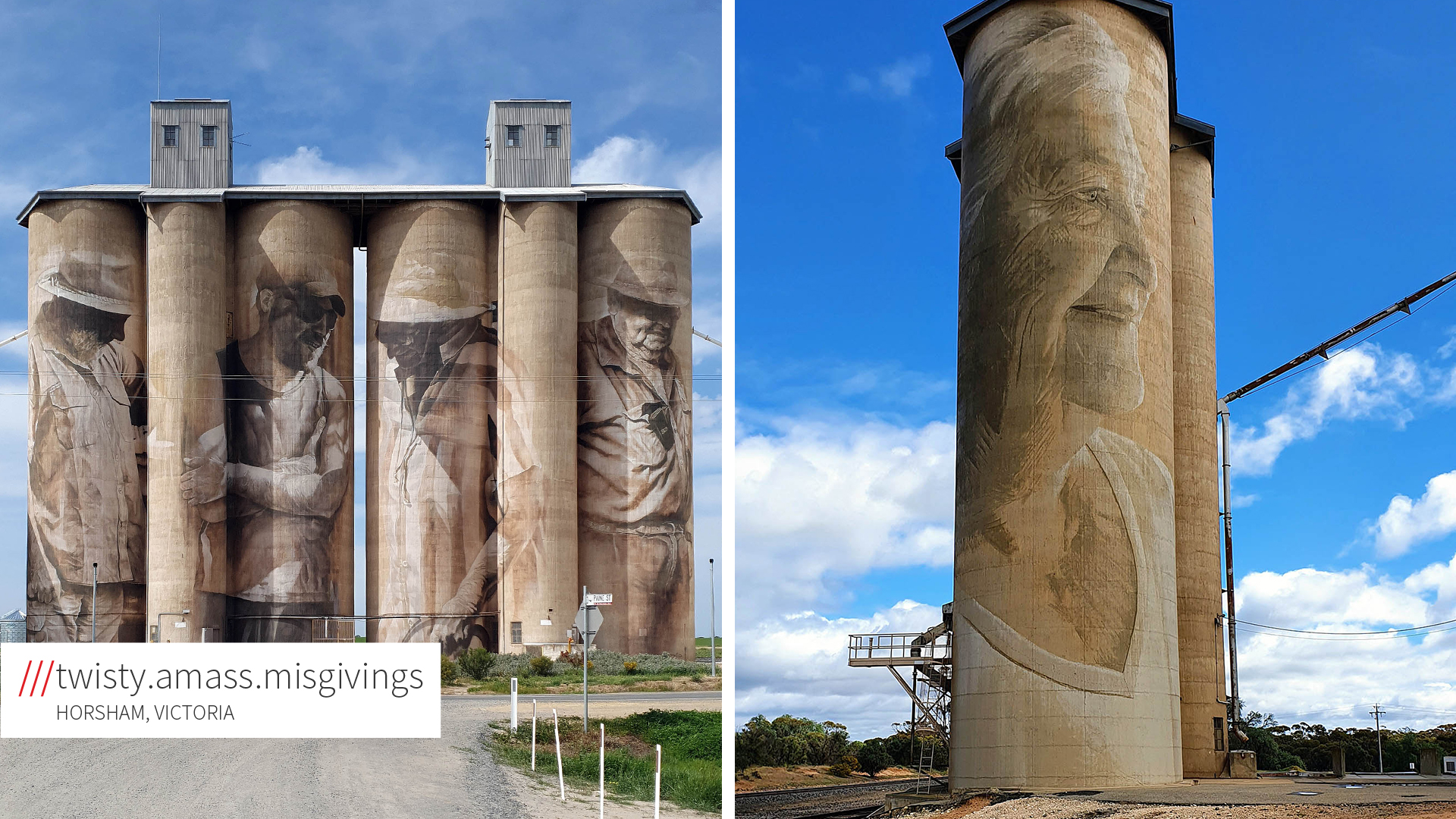 Silos with imagery