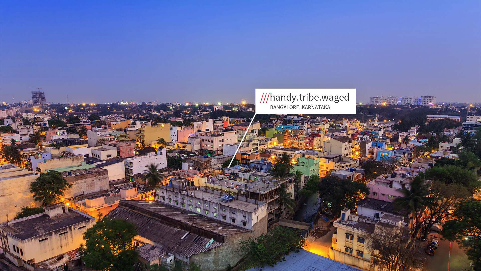 Bangalore travel accommodation with what3words address