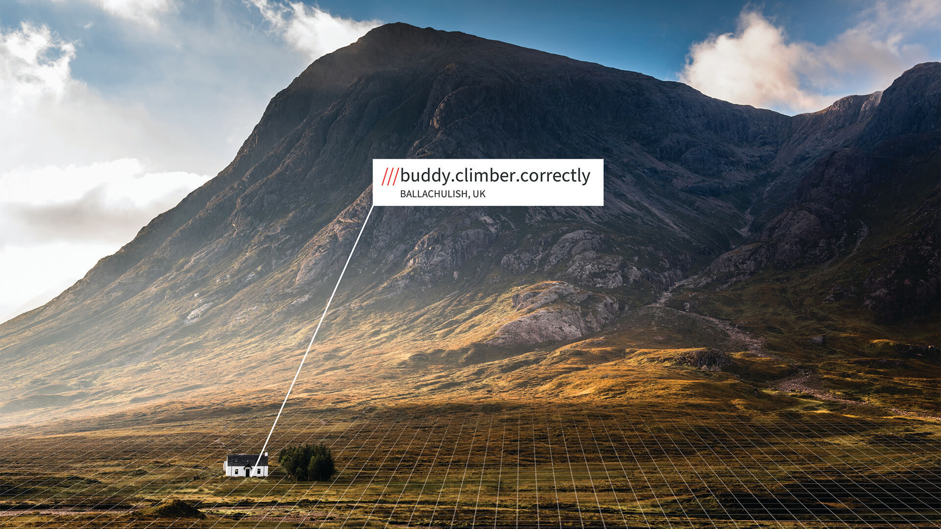 Isolated house with what3words address in Scottish Highlands