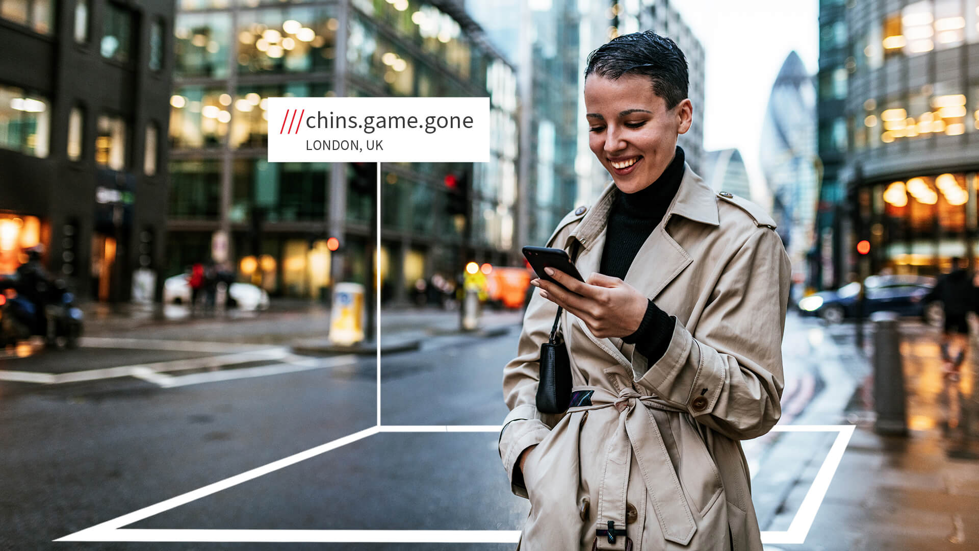 woman on phone and waiting for car