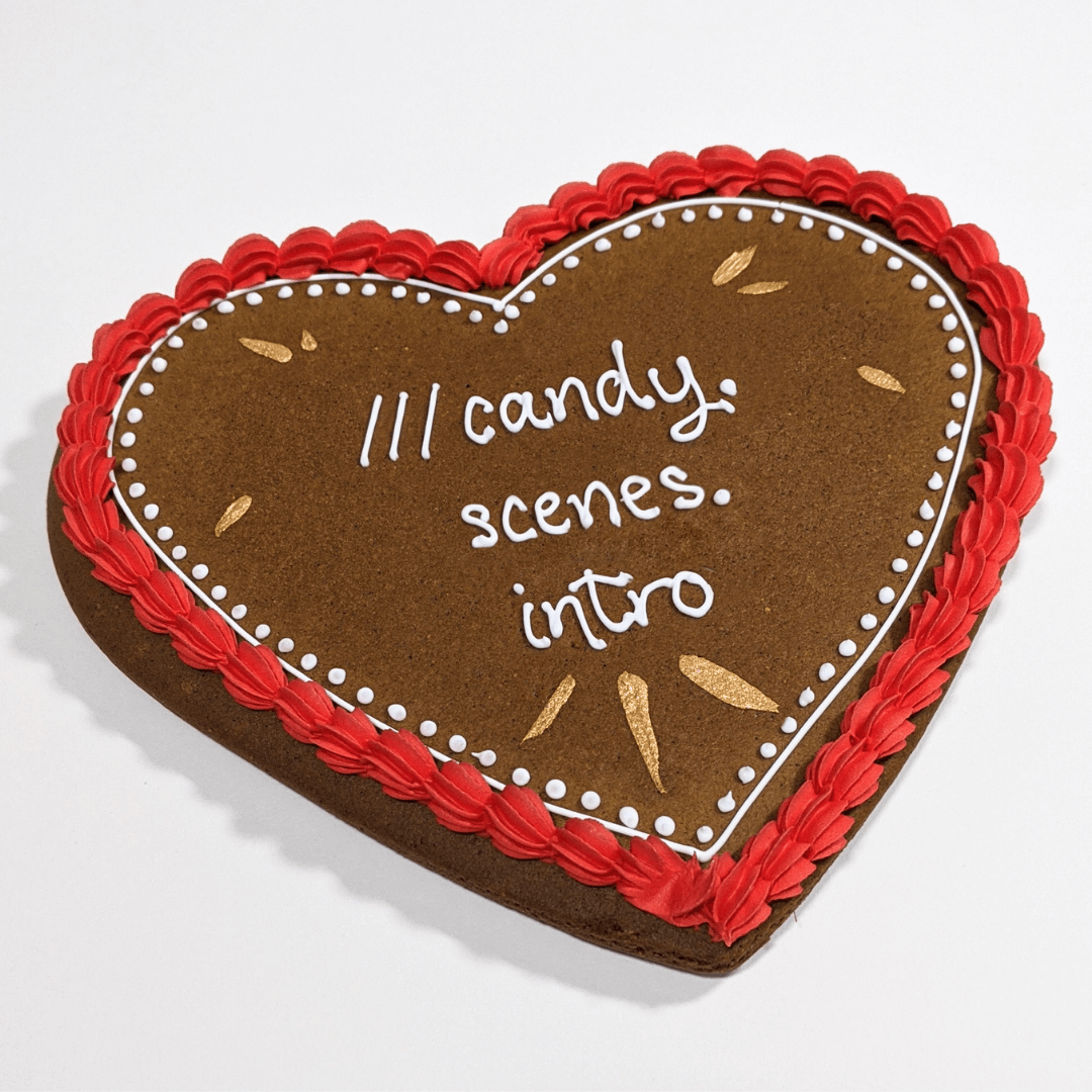 Maid of GIngerbread heart with what3words address