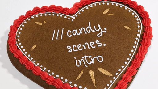 Maid of Gingerbread giant heart with what3words address