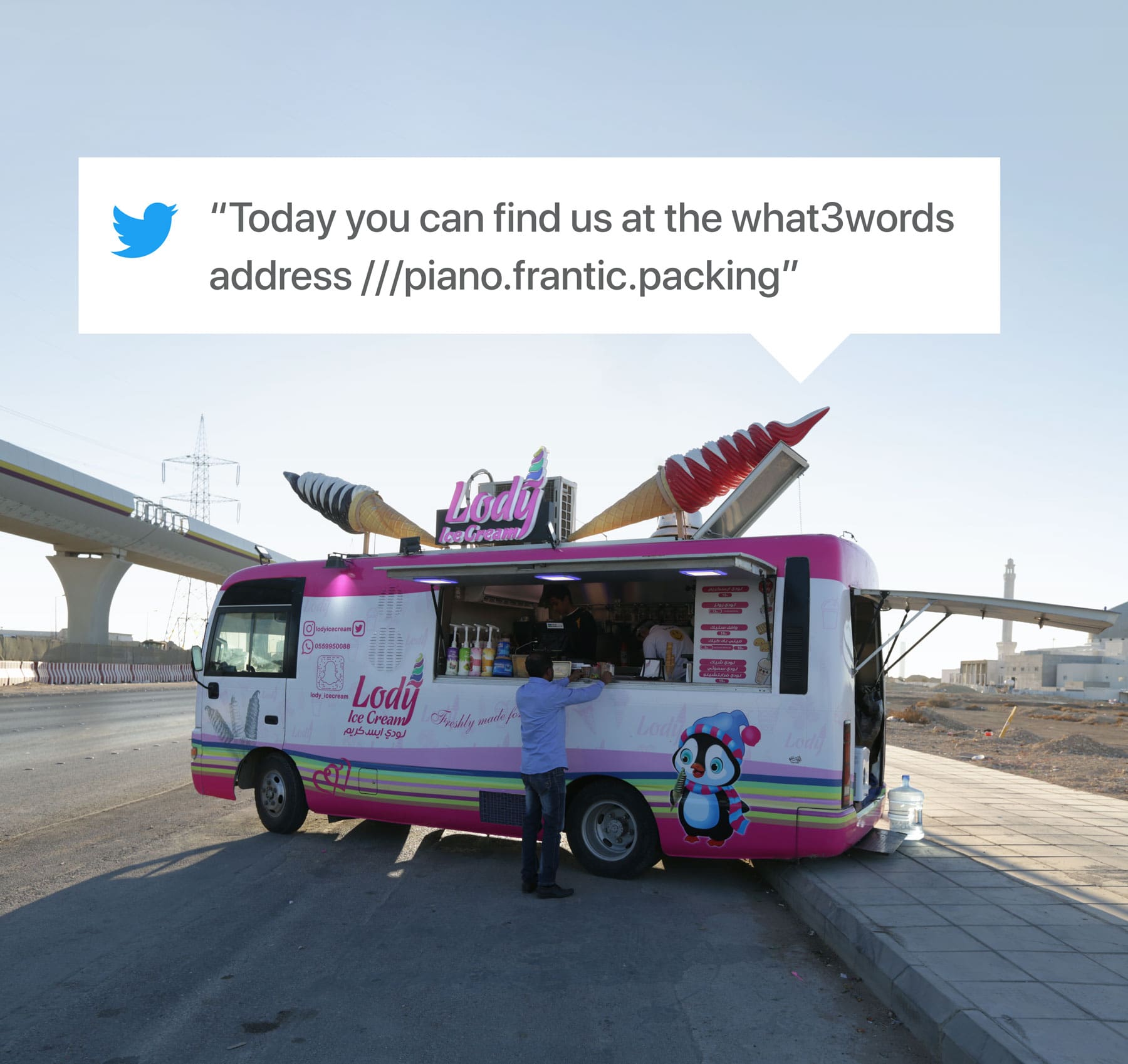 tweet from an icecream van