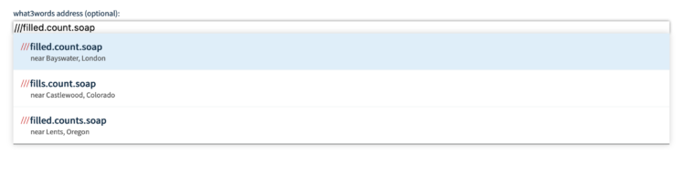 Using the JavaScript AutoSuggest Component | what3words