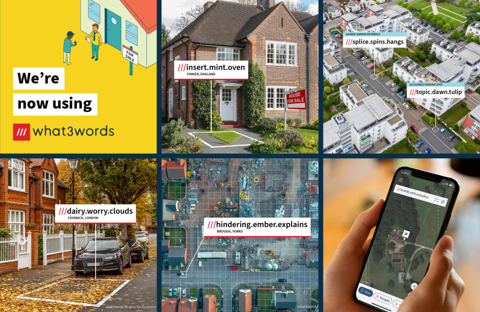 Selection of what3words for Estate Agencies assets