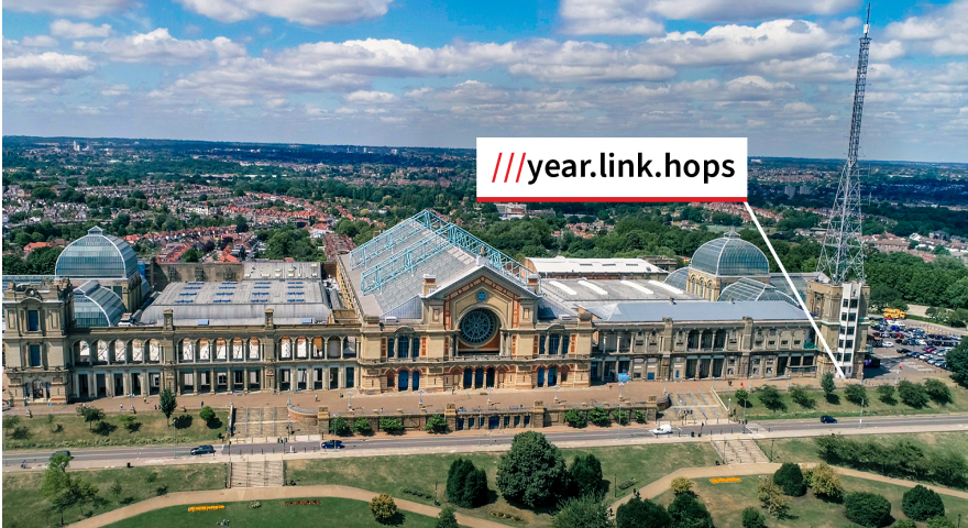 Image showing Alexandra Palace using what3words for entrances