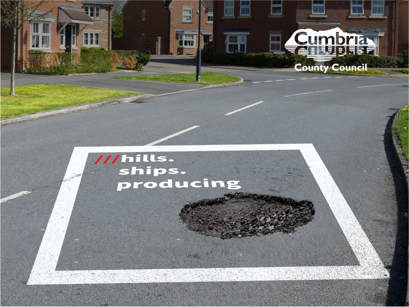 Pothole image for council cleanup reporting